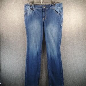 Lane Bryant Jeans Women 18 Average Simply Straight Leg Medium Wash Plus Size